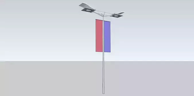 street pole sketchup fbx model