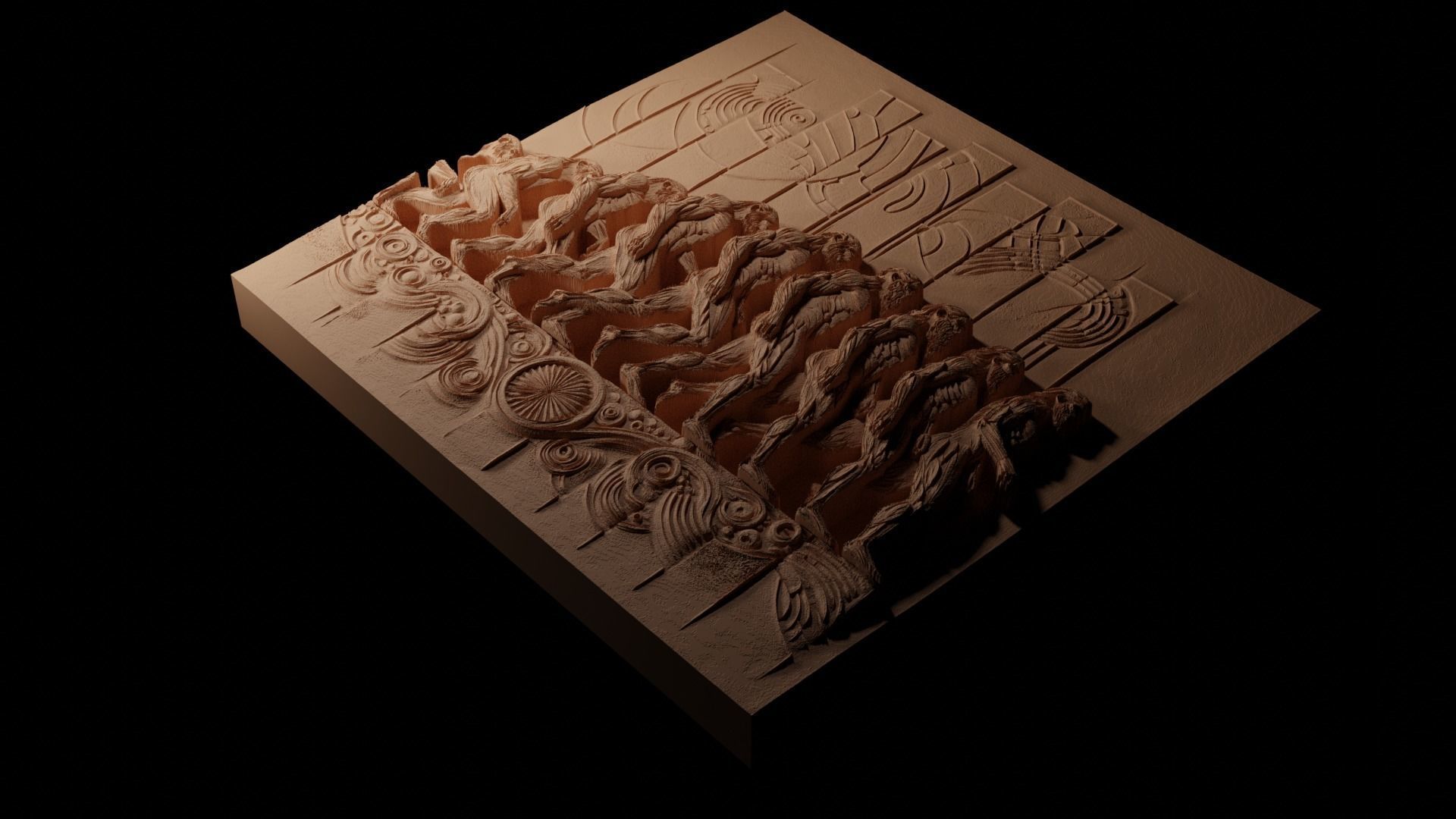 Evolution CNC 3d Print High Relief Sand Casting 3D print model_1