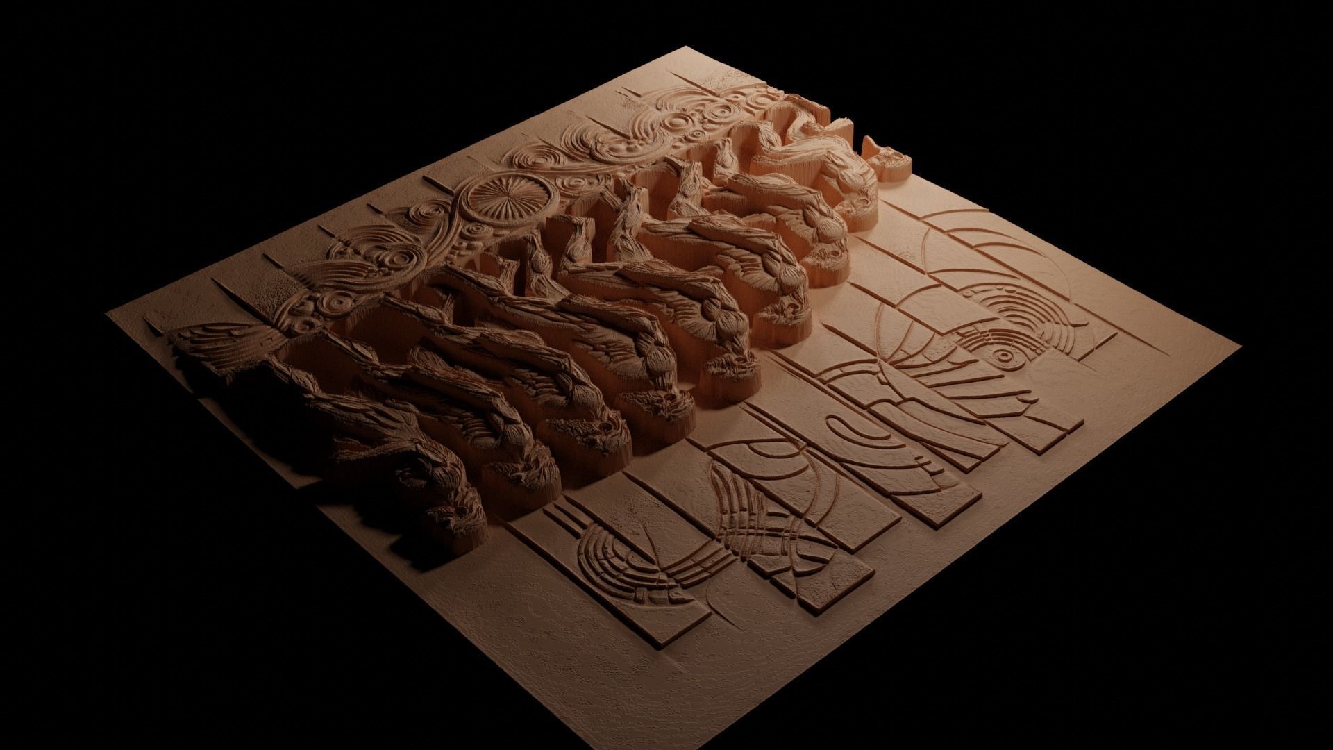 Evolution CNC 3d Print High Relief Sand Casting 3D print model_3