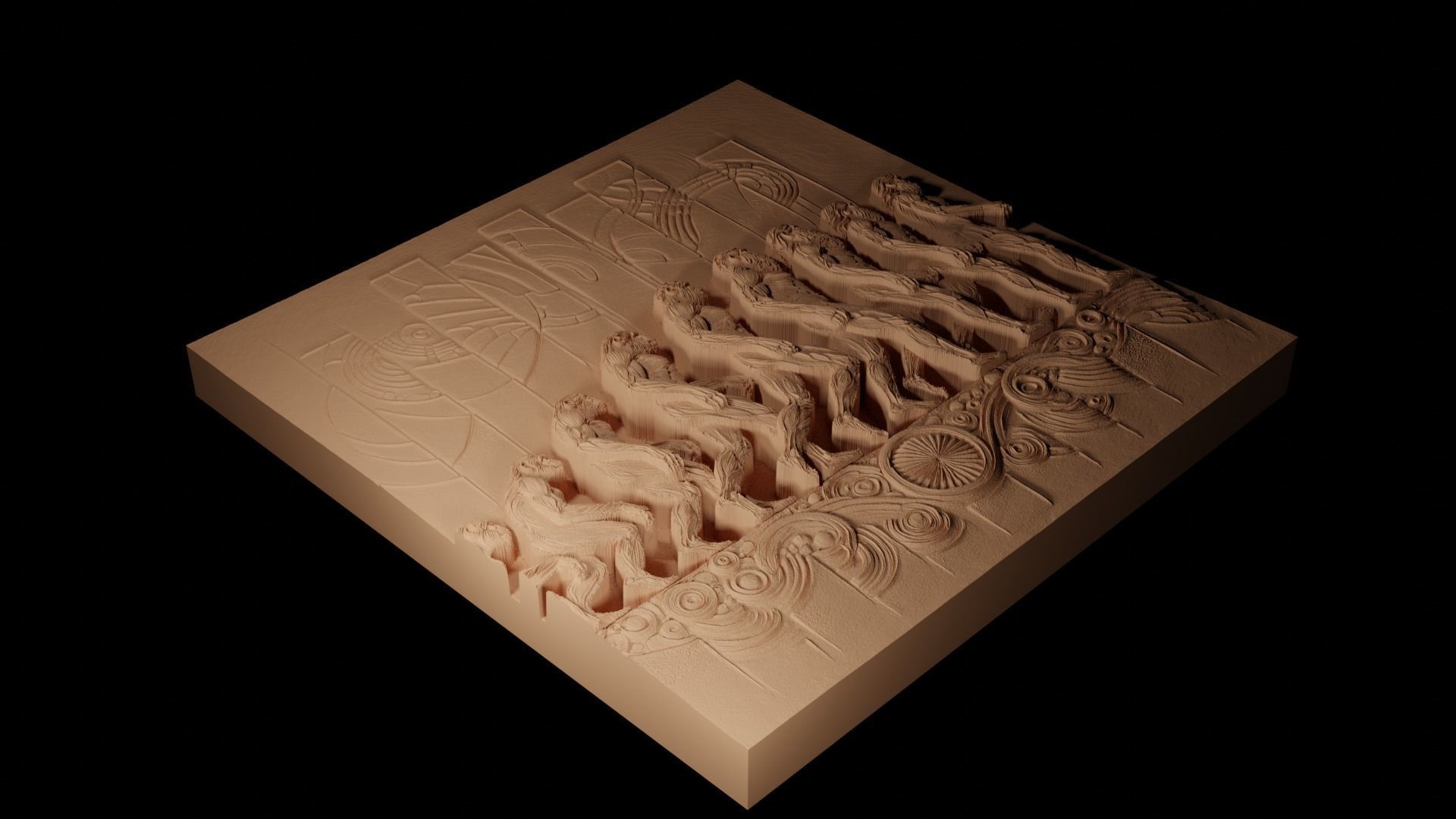 Evolution CNC 3d Print High Relief Sand Casting 3D print model_2