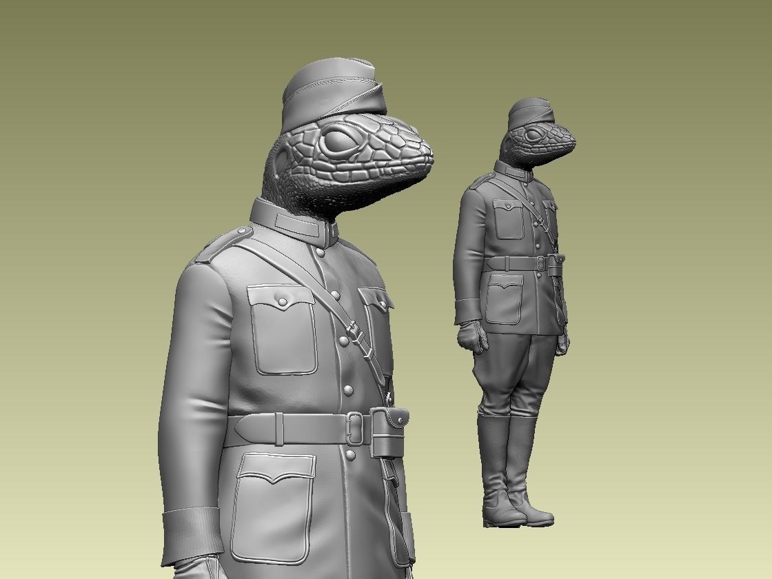 LIZARD SOLDIER 3D print model_22