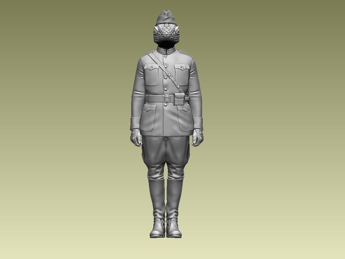 LIZARD SOLDIER 3D print model_1