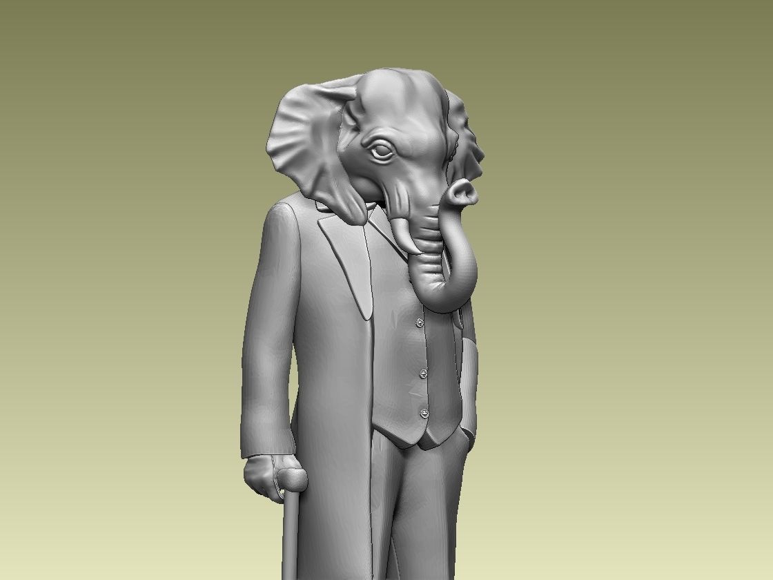 ELEPHANT MAN 3D print model_1