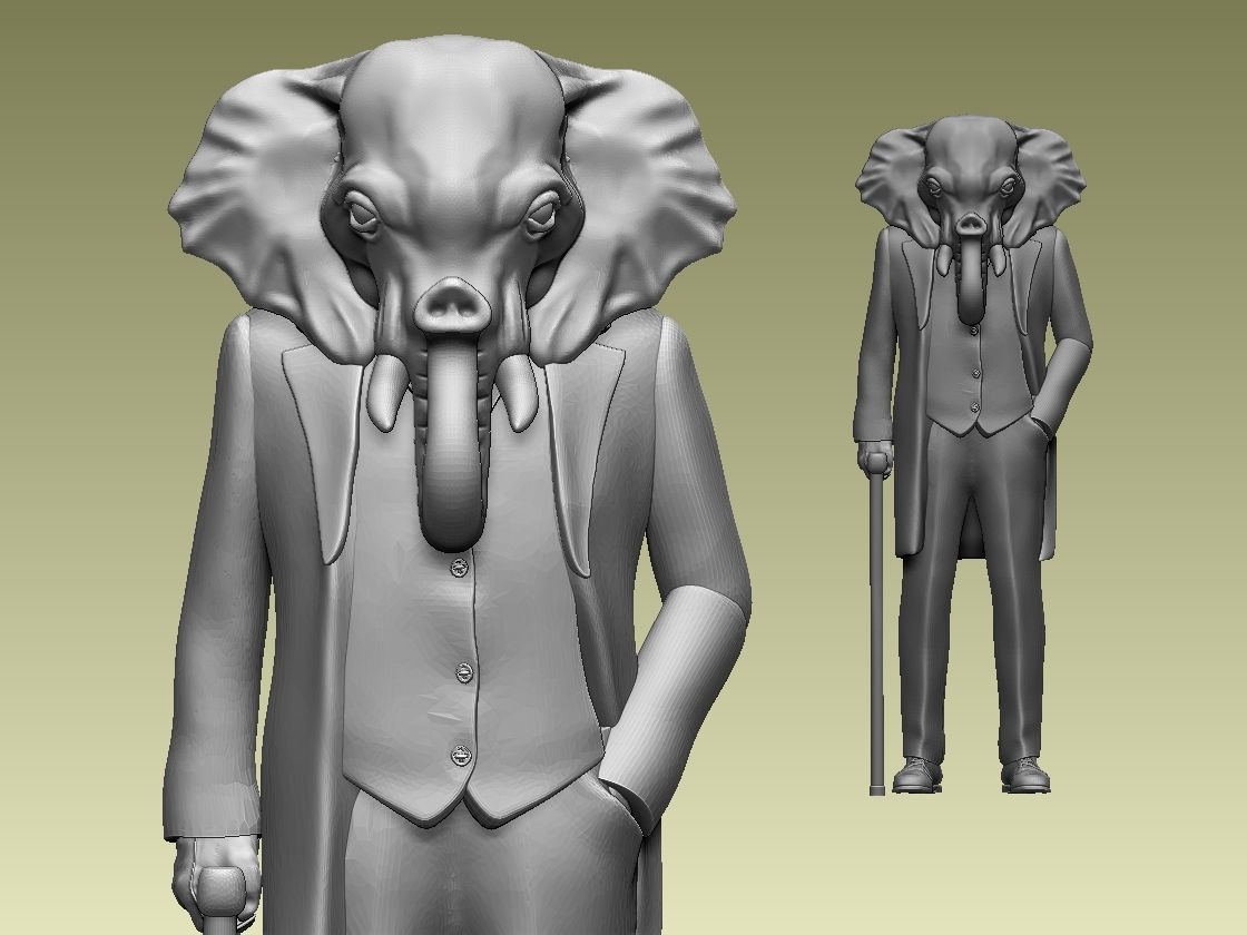 ELEPHANT MAN 3D print model_22