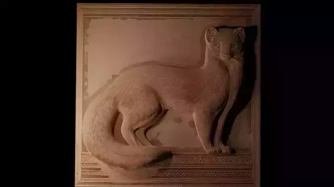Ermine CNC 3d Print High Relief Sand Casting 3D print model
