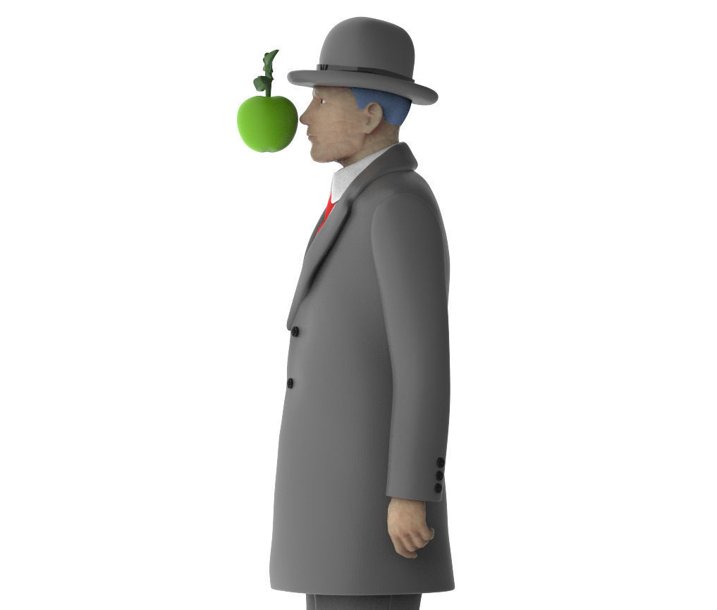 Son of man Rene Magritte 3D print model_3