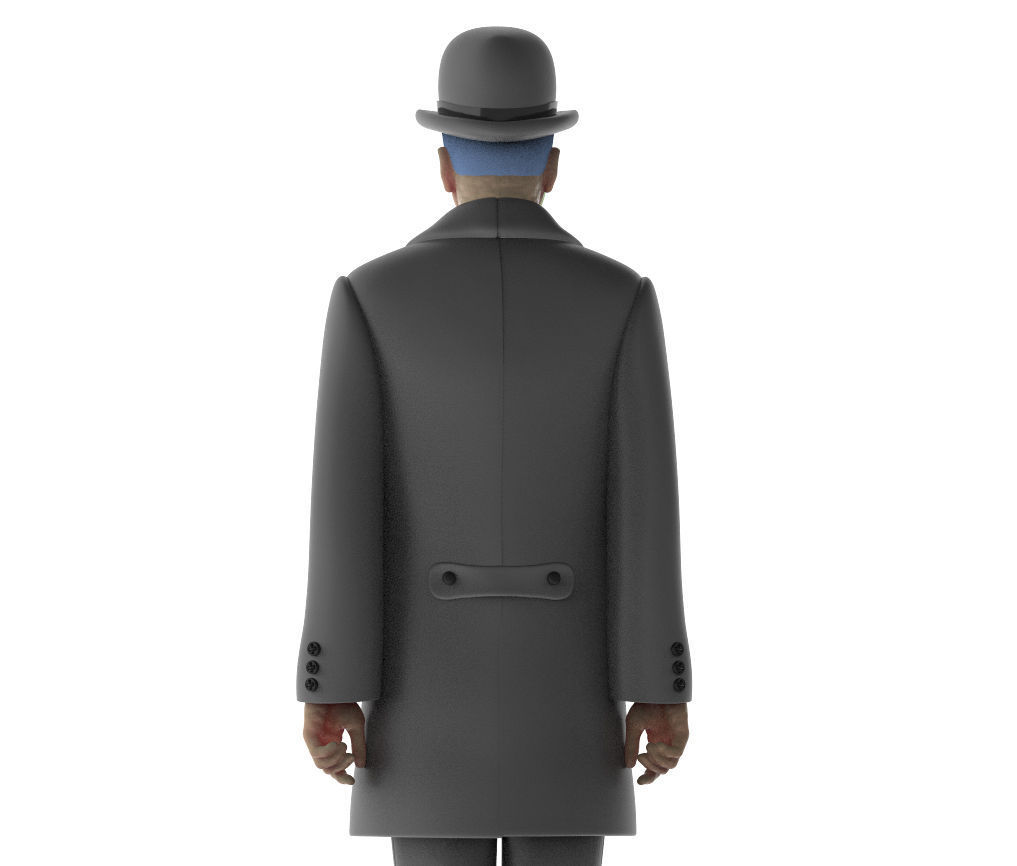 Son of man Rene Magritte 3D print model_15