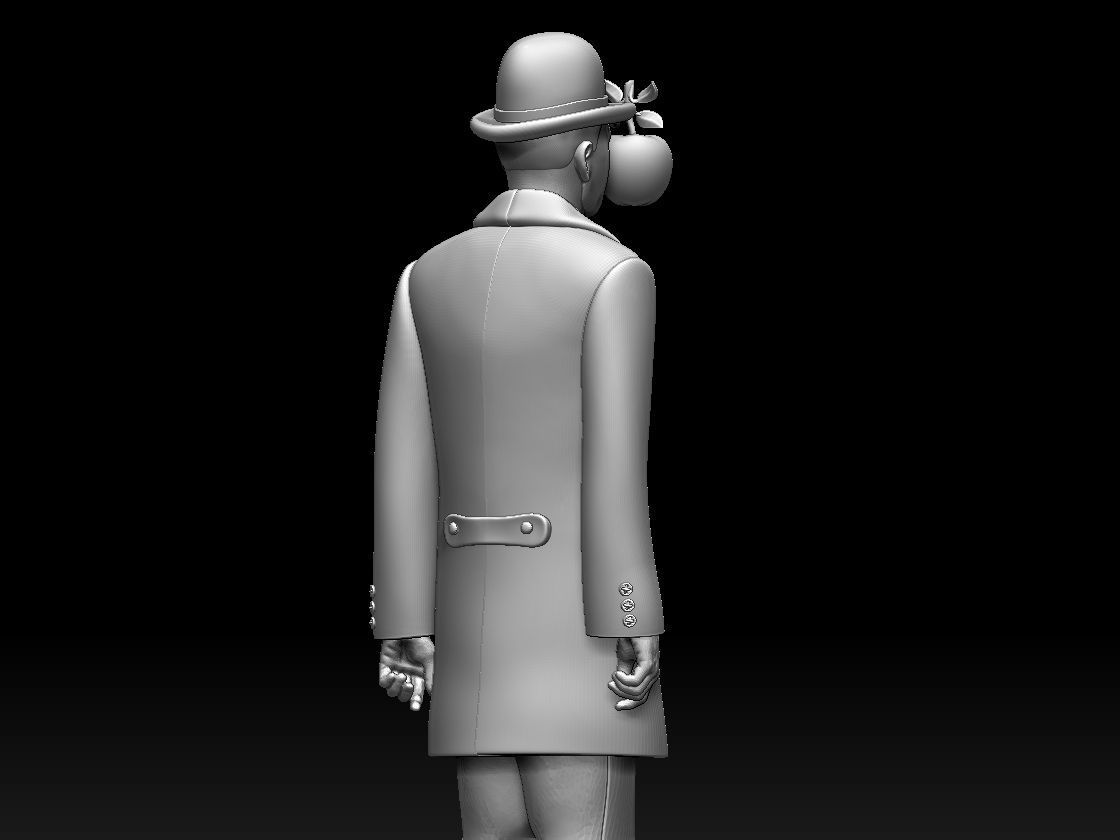 Son of man Rene Magritte 3D print model_20