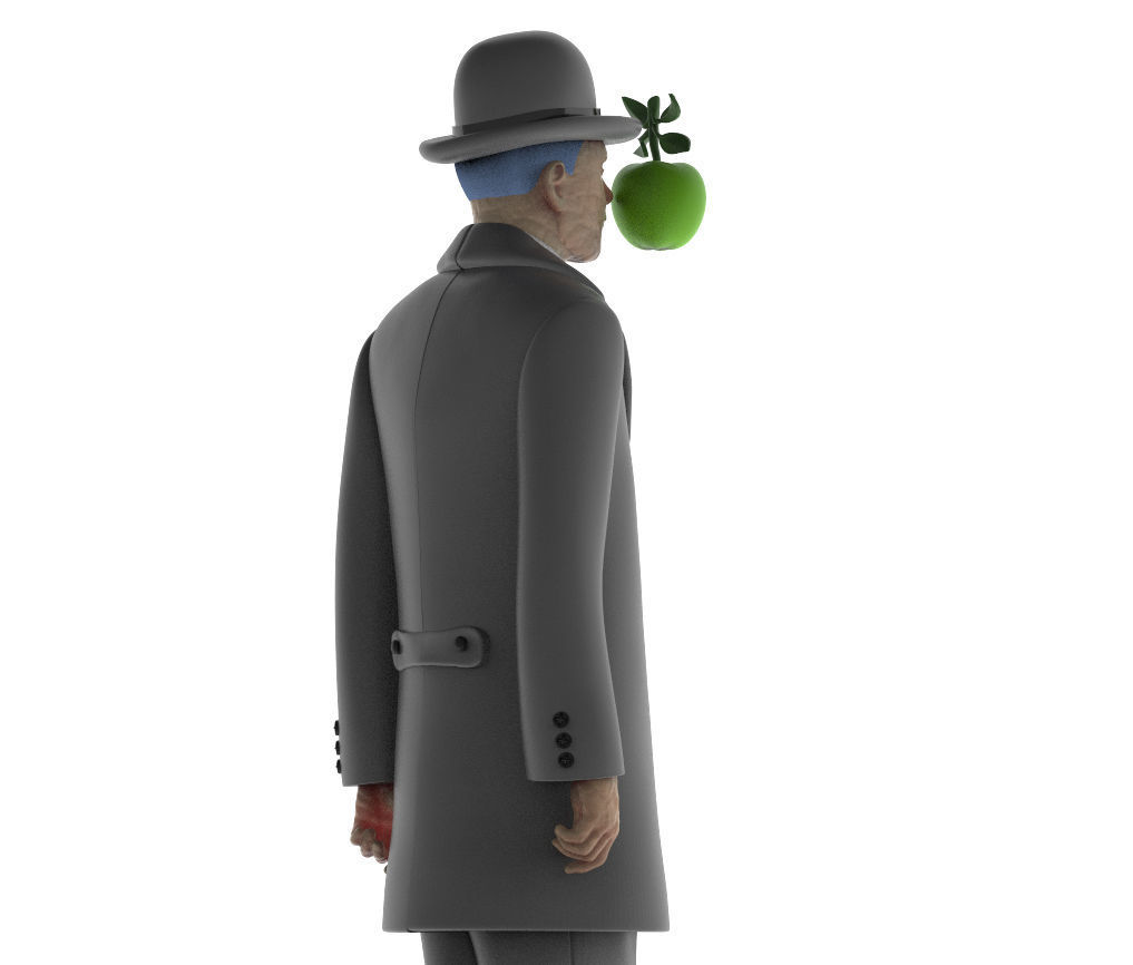 Son of man Rene Magritte 3D print model_4