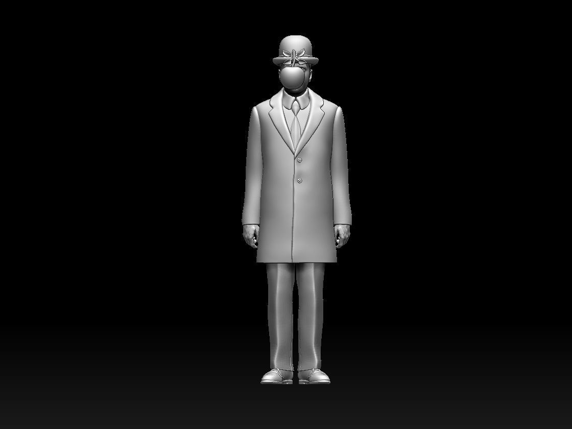 Son of man Rene Magritte 3D print model_14