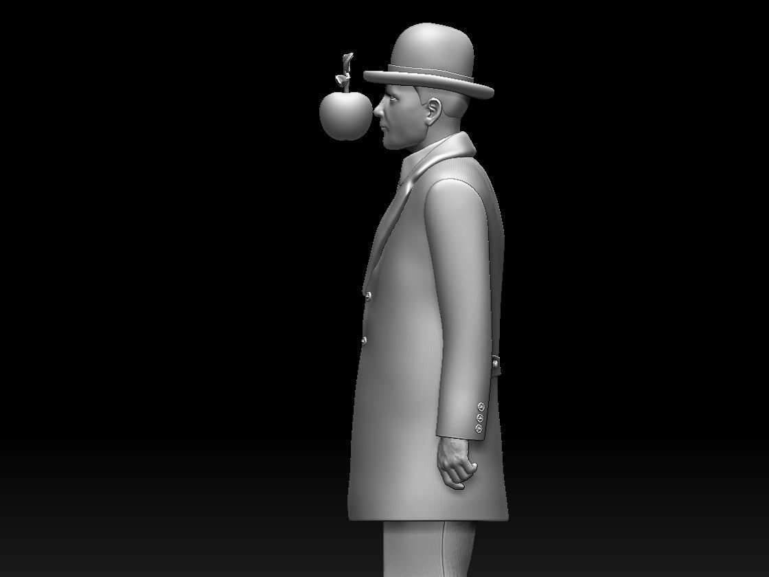Son of man Rene Magritte 3D print model_31
