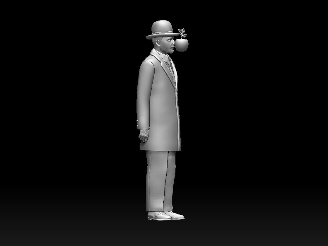 Son of man Rene Magritte 3D print model_8