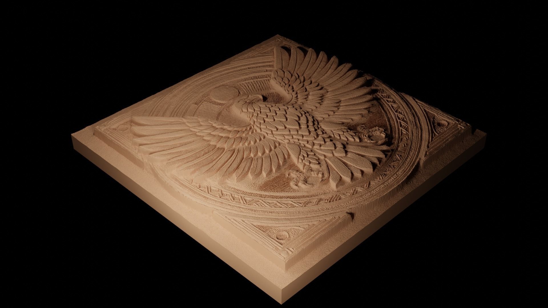 Eagle CNC 3d Print High Relief Sand Casting 3D print model_2