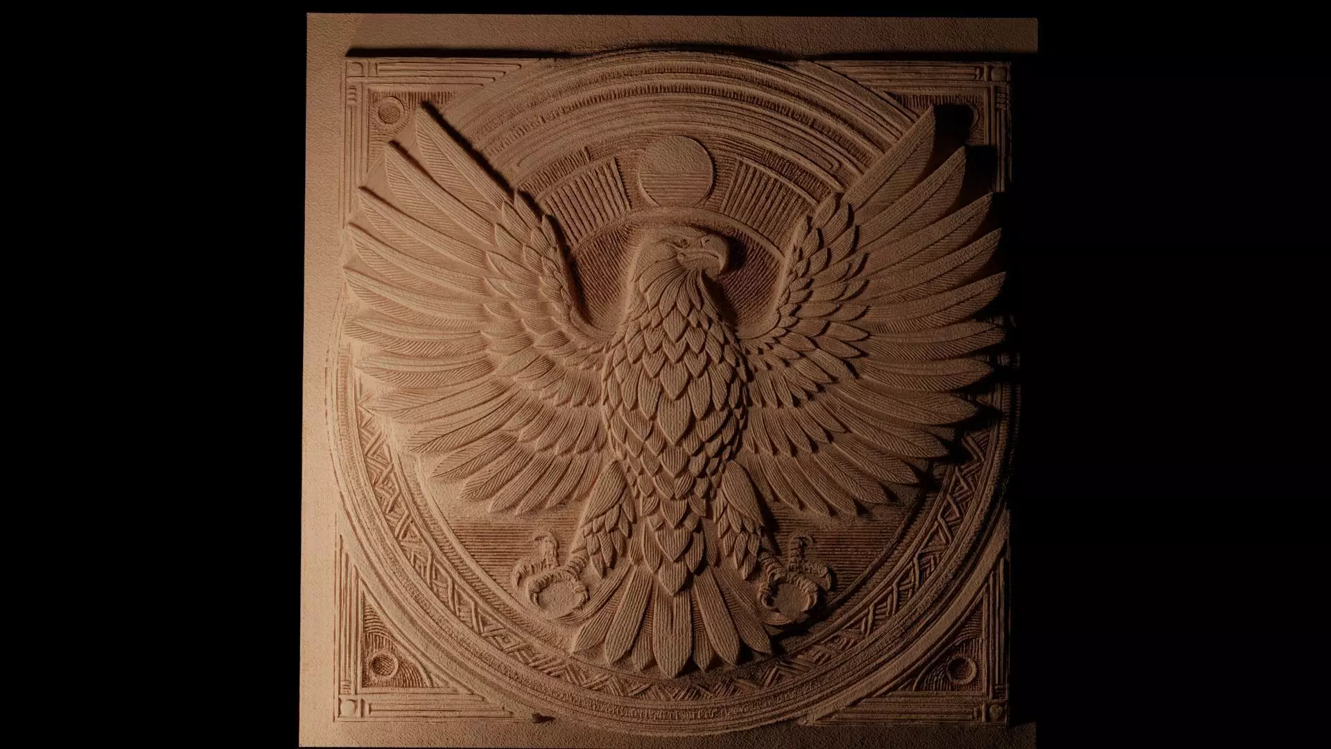 Eagle CNC 3d Print High Relief Sand Casting 3D print model_0