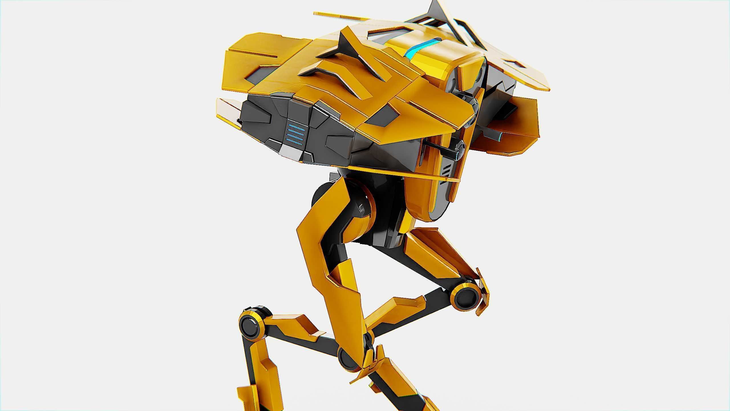 DROID FOVOS-X Rigged for Unreal Engine - Unity - MIXAMO 3D model_23