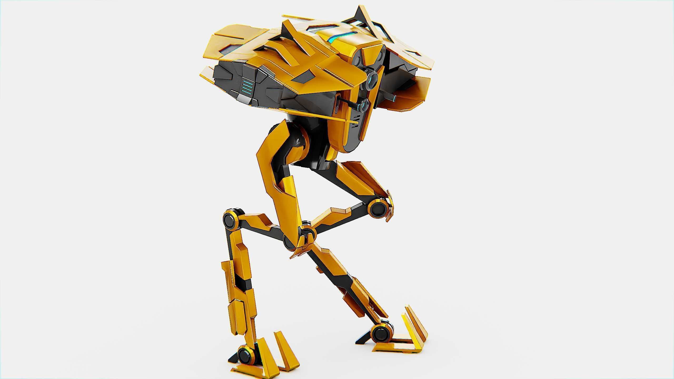 DROID FOVOS-X Rigged for Unreal Engine - Unity - MIXAMO 3D model_4