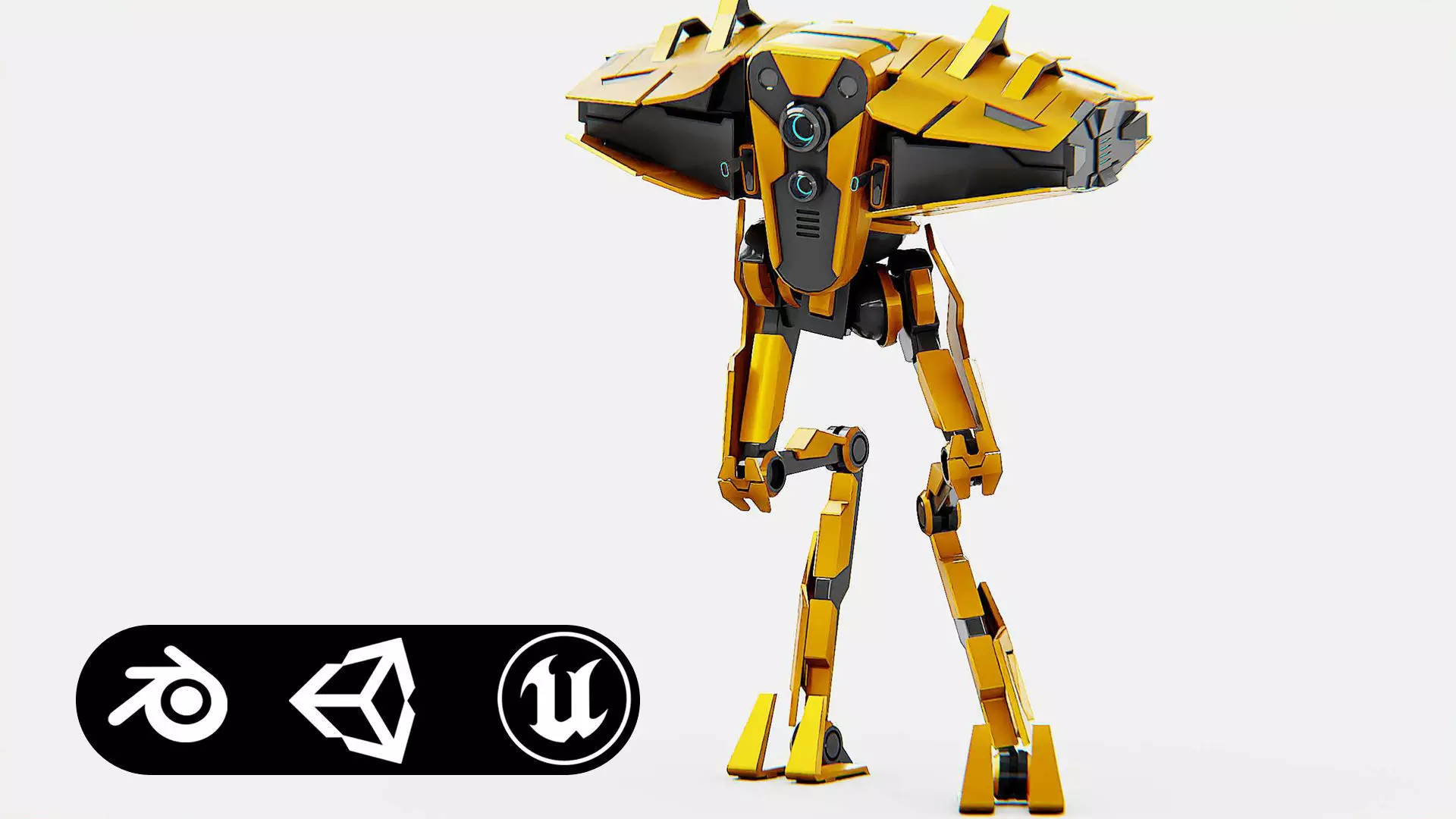 DROID FOVOS-X Rigged for Unreal Engine - Unity - MIXAMO 3D model_0