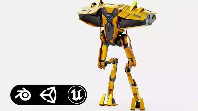 DROID FOVOS-X  Rigged for Unreal Engine - Unity - MIXAMO 3D model
