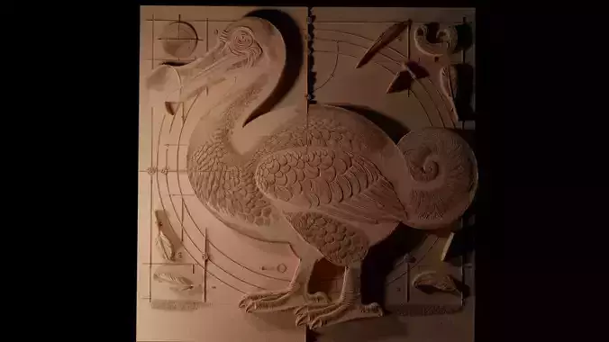 Dodo CNC 3d Print High Relief Sand Casting 3D print model