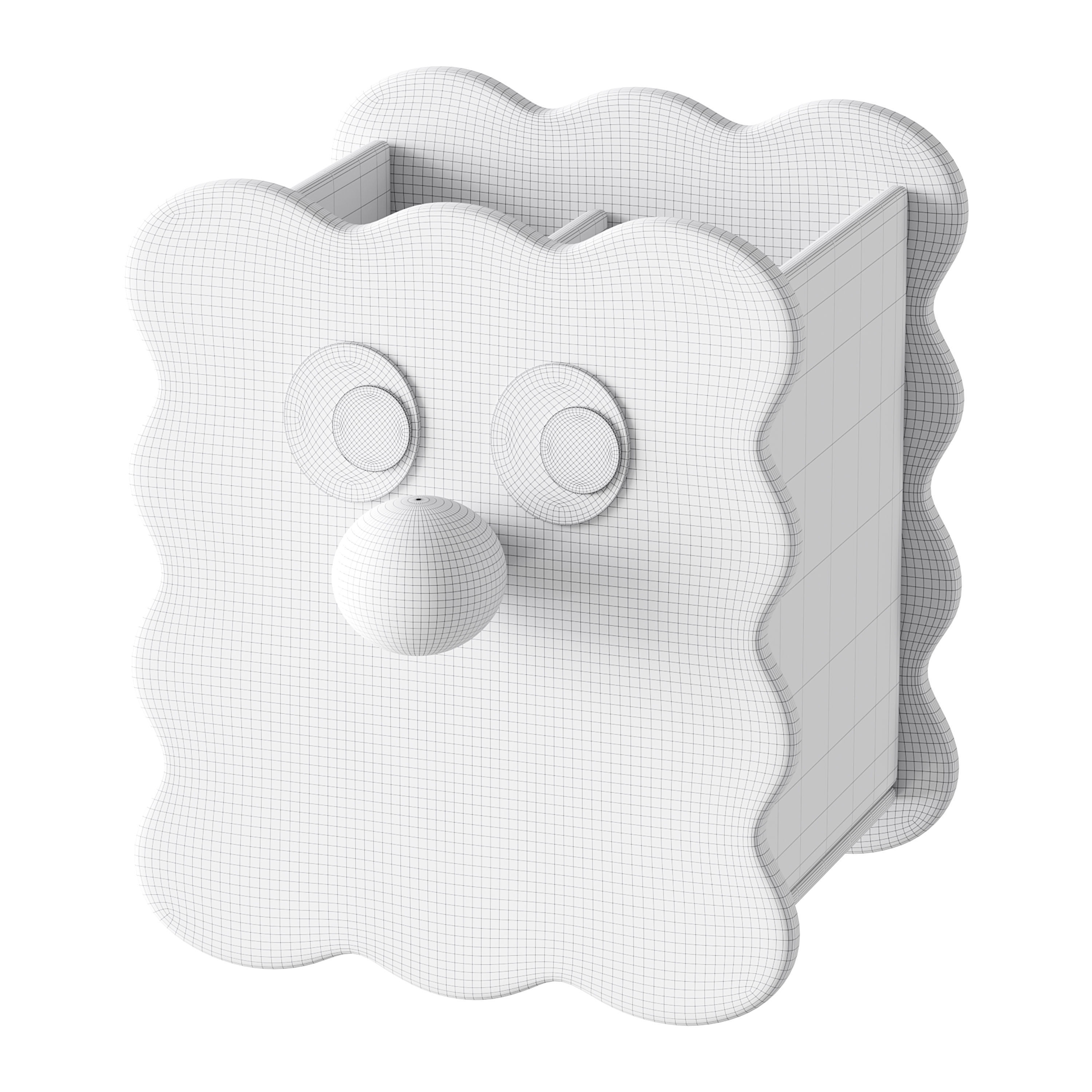 Creative Cute Pen Holder 3D model_16