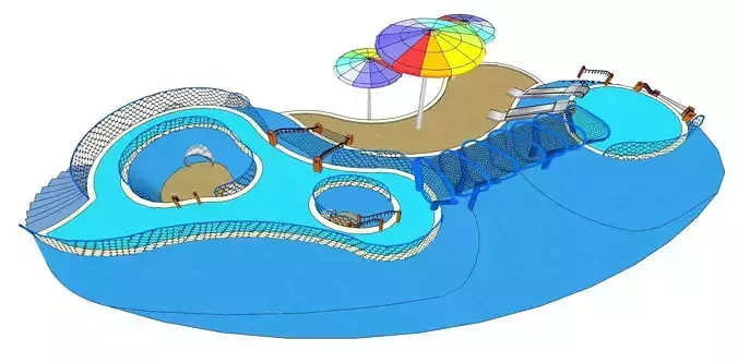 water park play area 3d model