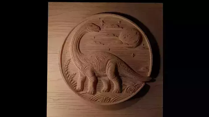 Diplodocus CNC 3d Print High Relief Sand Casting