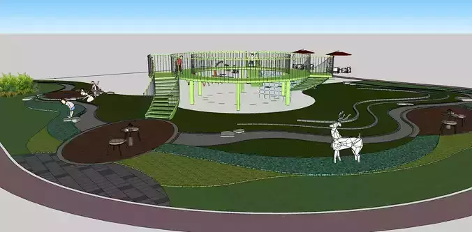kindergarden outdoor 3d model