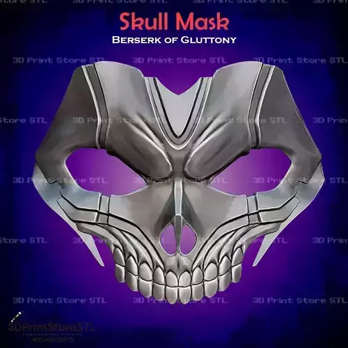 Skull Mask Cosplay Berserk of Gluttony - STL File 3D print model