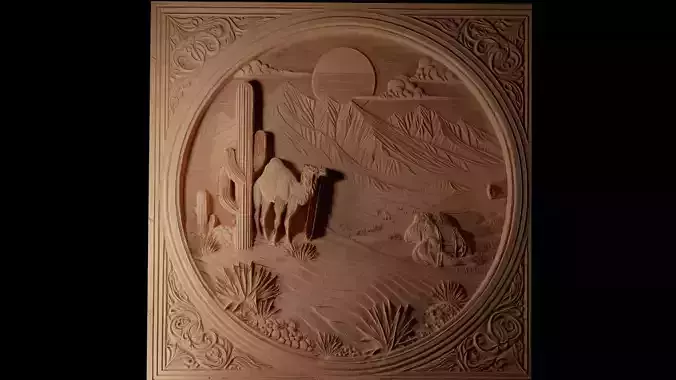 Desert CNC 3d Print High Relief Sand Casting 3D print model