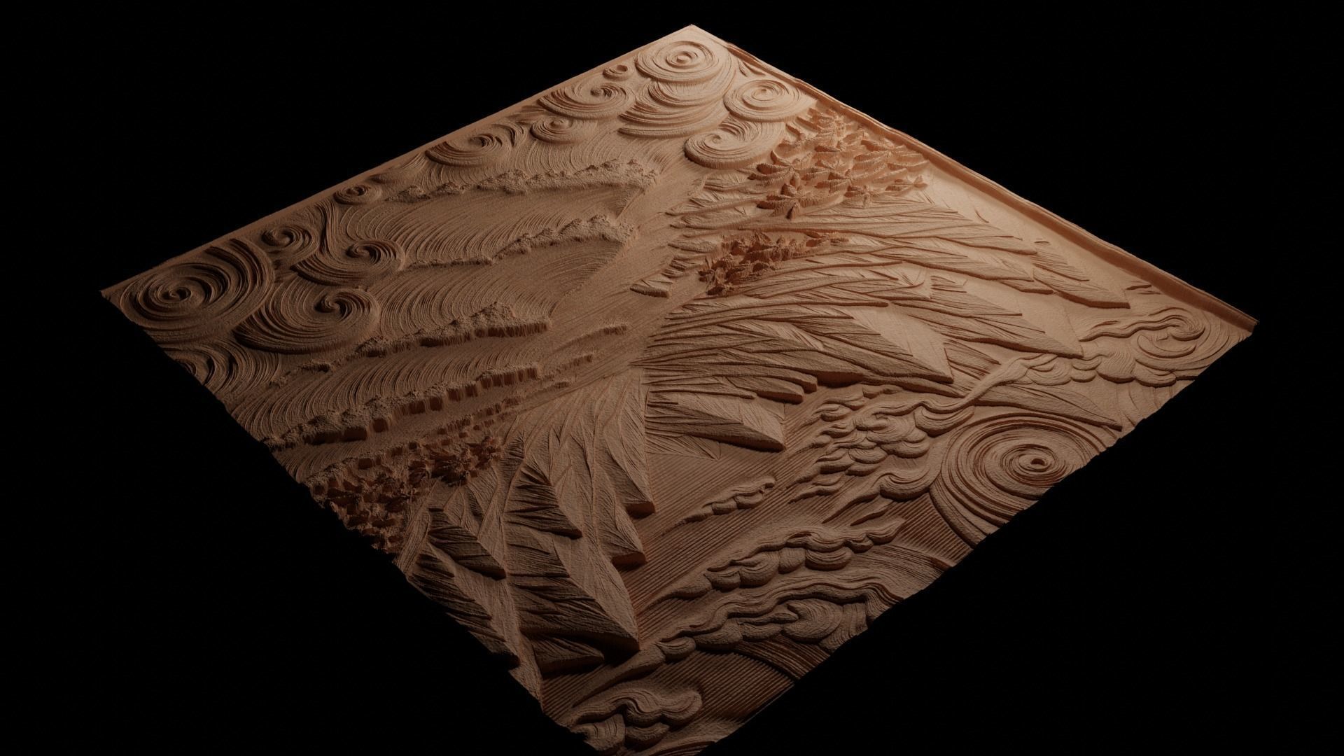 Delta CNC 3d Print High Relief Sand Casting 3D print model_3