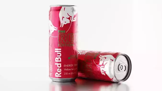 Can Red Bull RED EDITION realistic 3D model 3D model