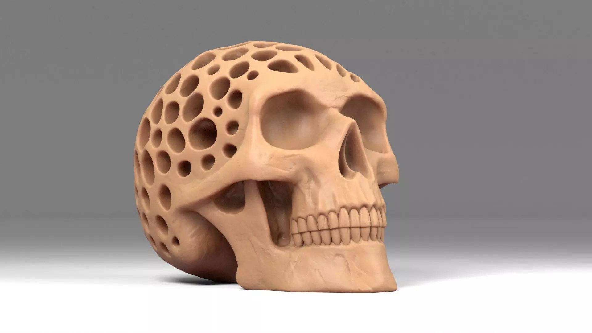 Organic Decorative Skull Figurine 3D print model