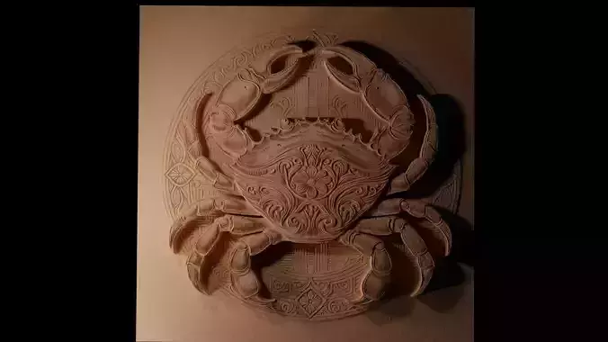 Crab CNC 3d Print High Relief Sand Casting 3D print model