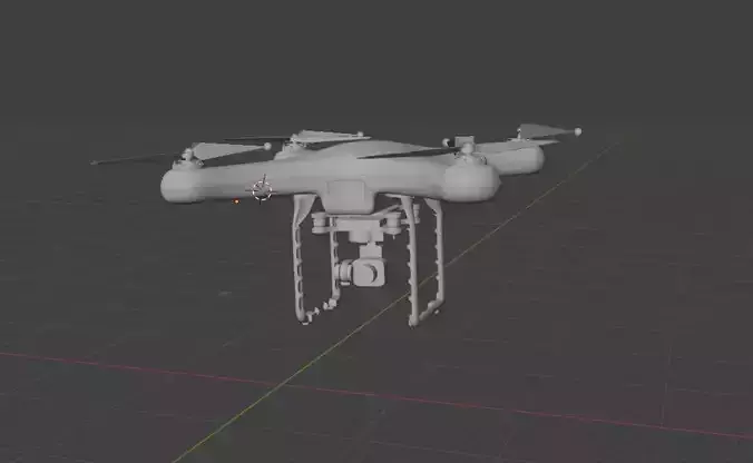 Surveillance Drone Camera Blender Model 3D model
