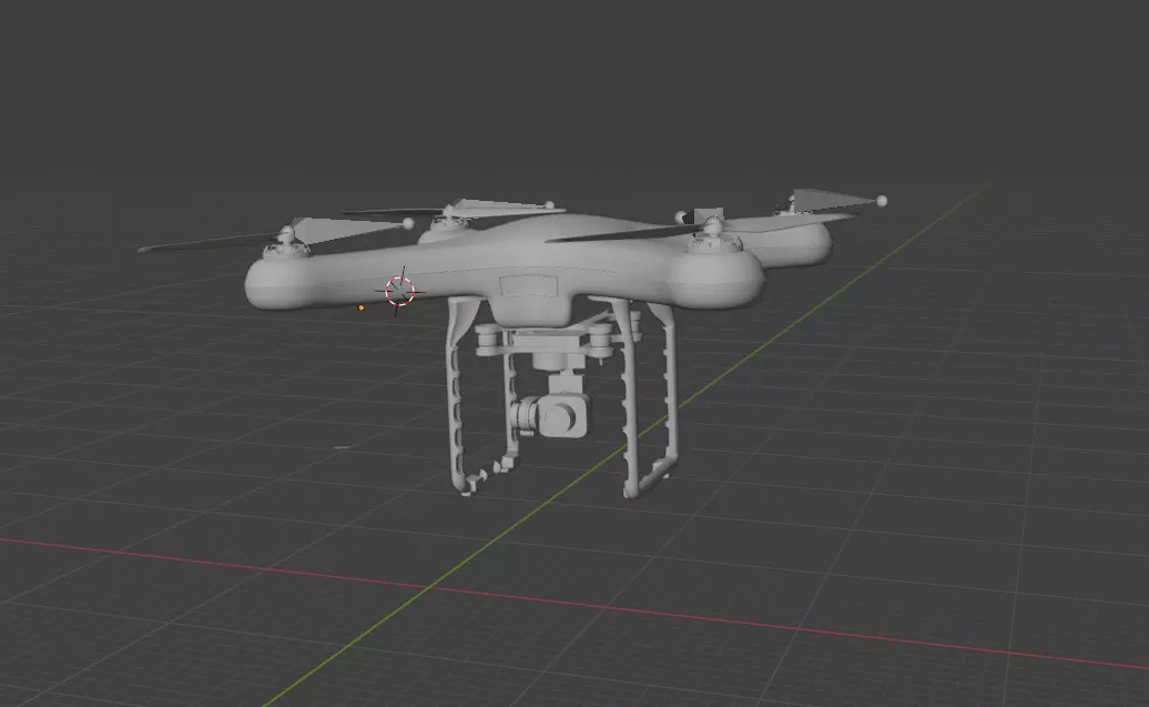Surveillance Drone Camera Blender Model 3D model_0