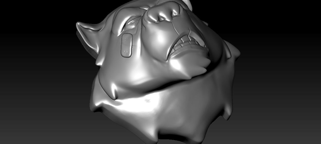 Bear Head 3D print model_5