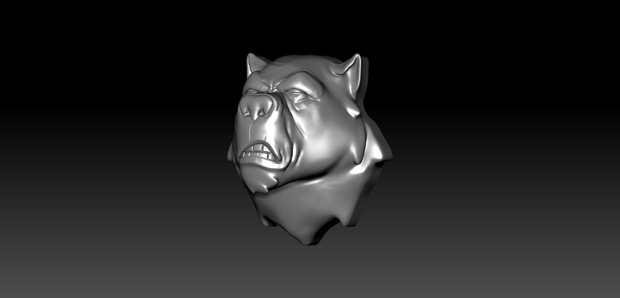 Bear Head 3D print model_4