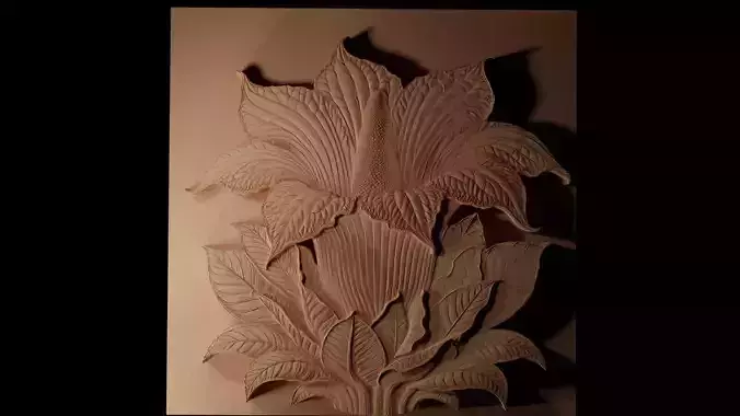 Corpse Flower CNC 3d Print High Relief Sand Casting