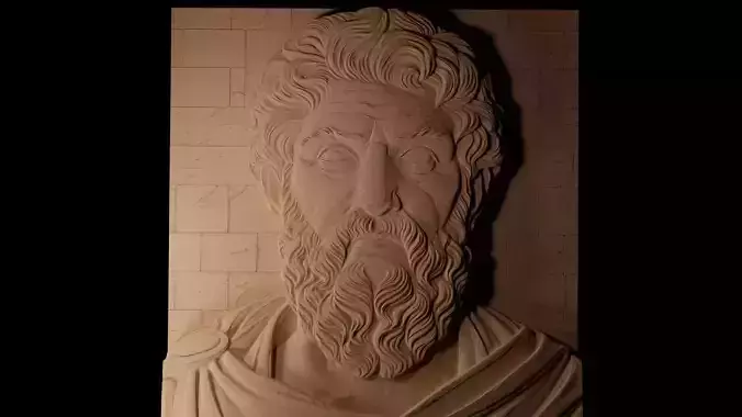 Confucius CNC 3d Print High Relief Sand Casting 3D print model