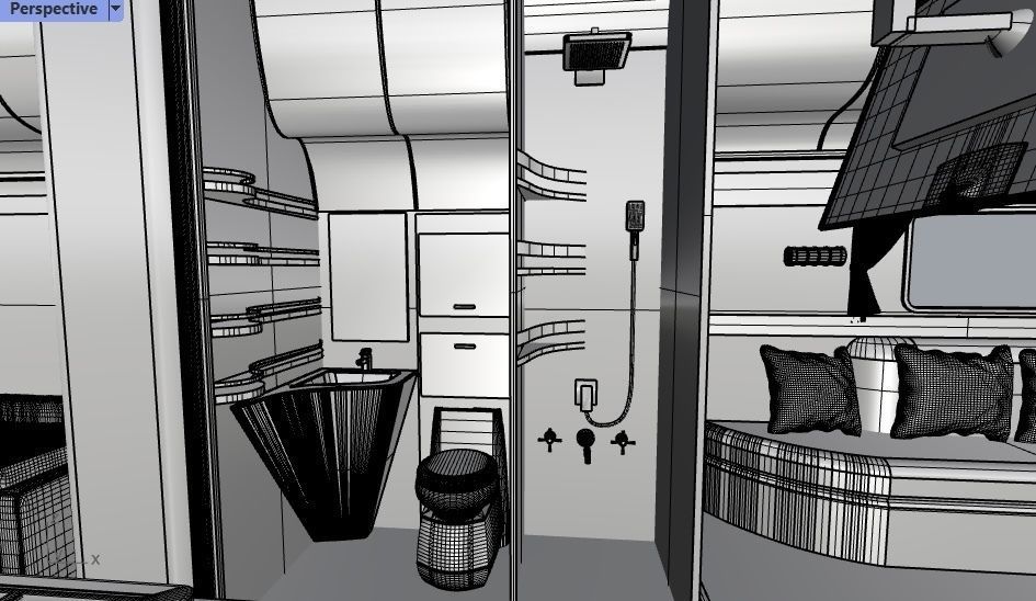 Caravan interior design 3D model_4