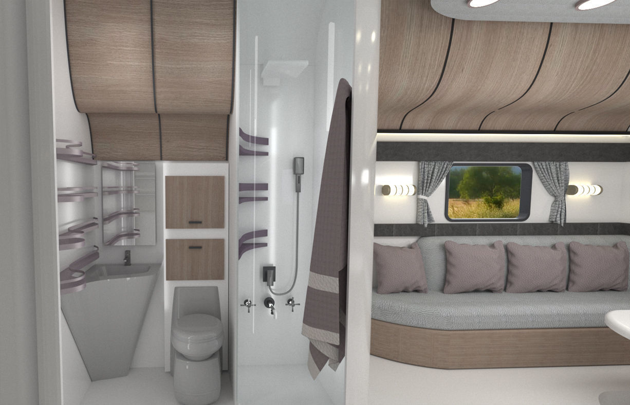 Caravan interior design 3D model_3