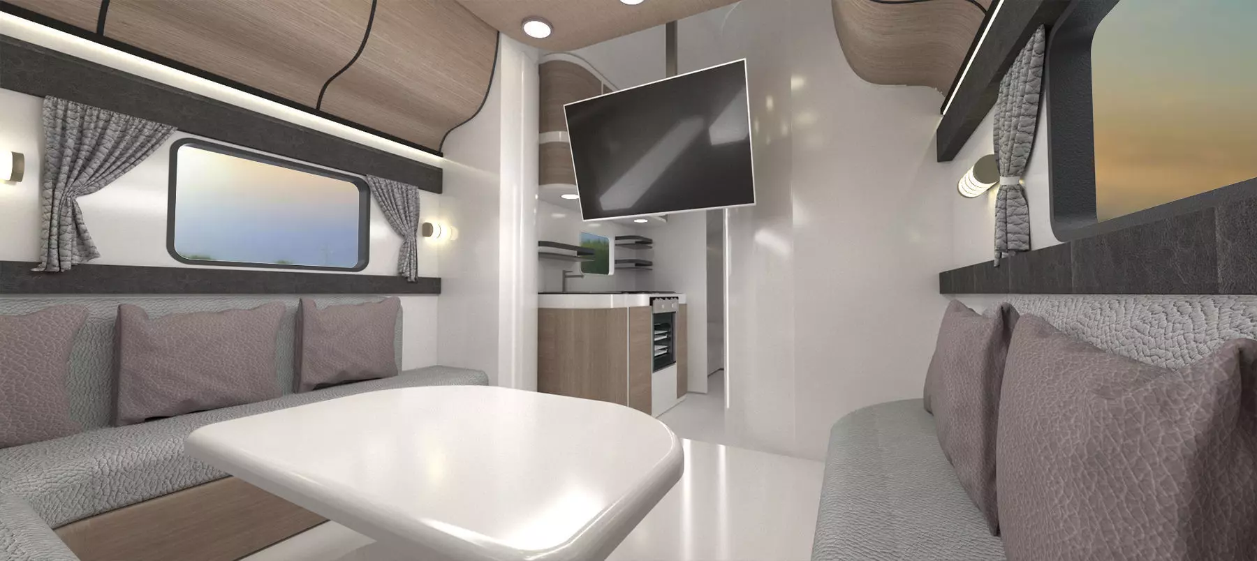 Caravan interior design 3D model_0