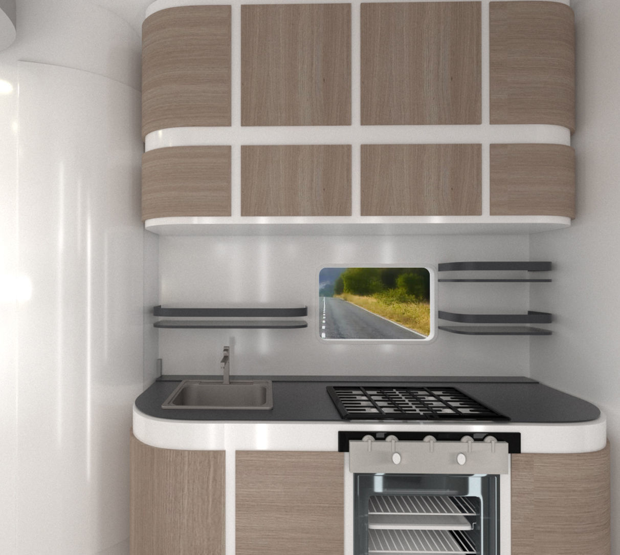 Caravan interior design 3D model_2