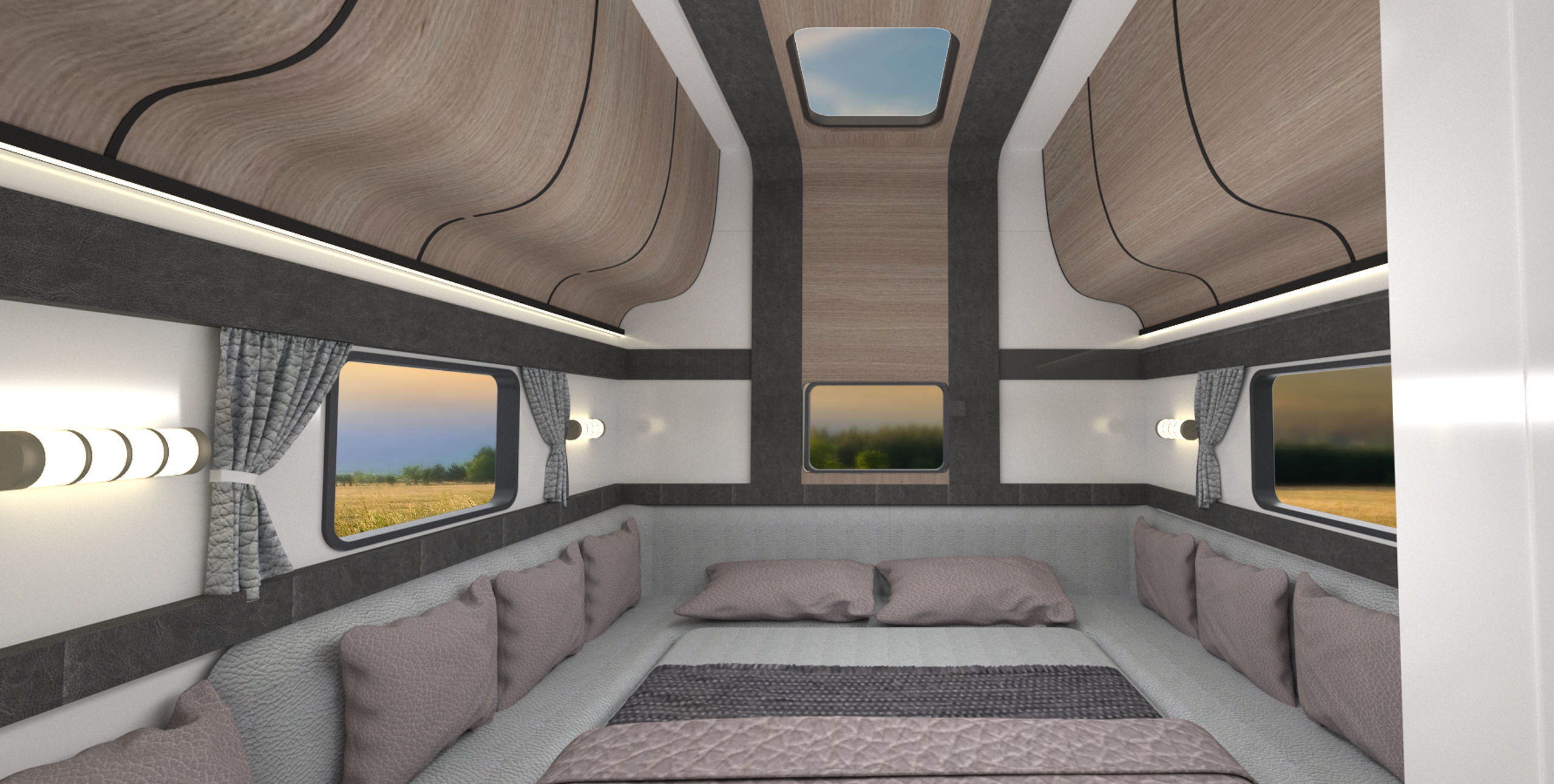 Caravan interior design 3D model_1