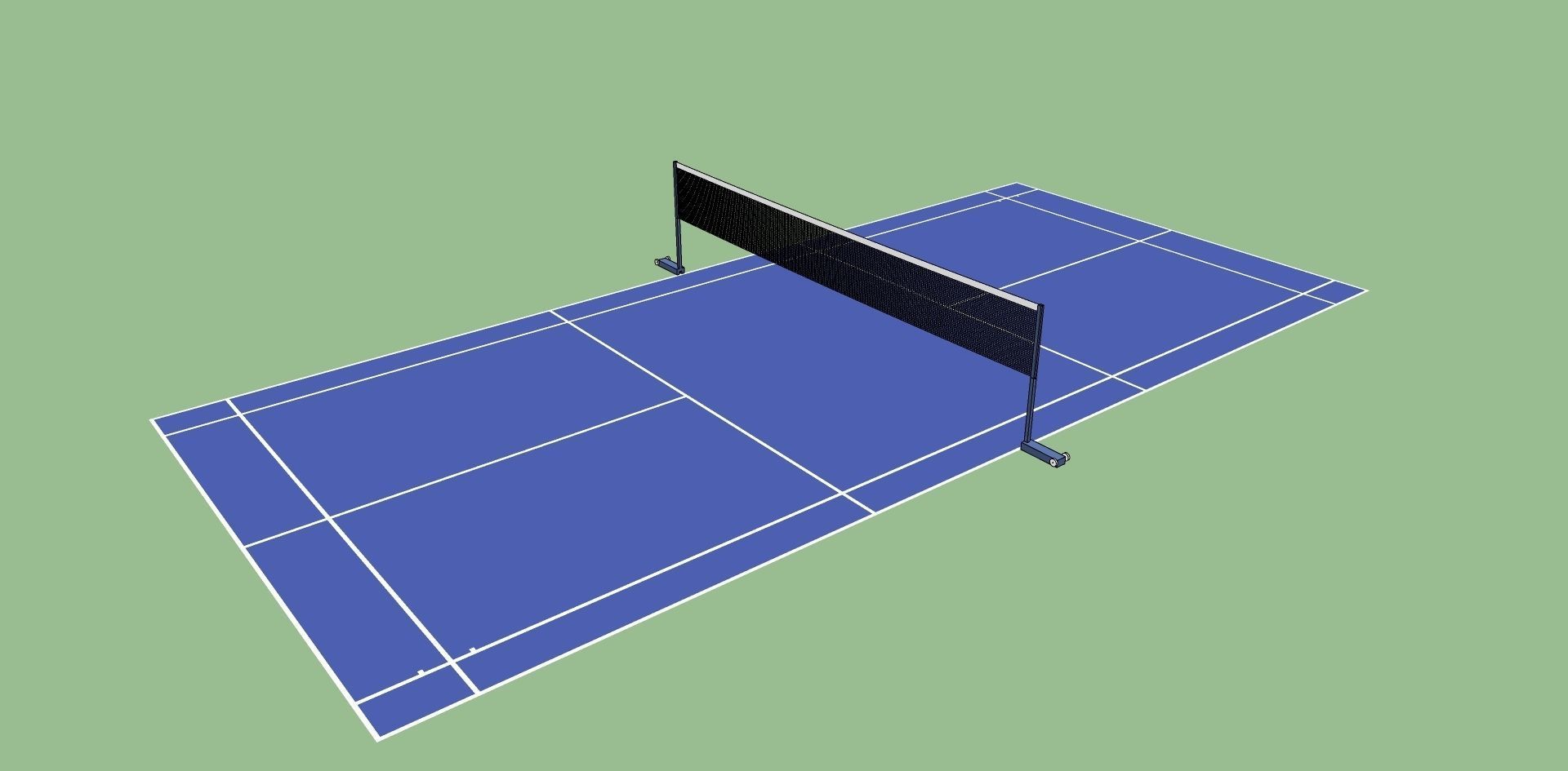 Pickleball court 3d model 3D model_1