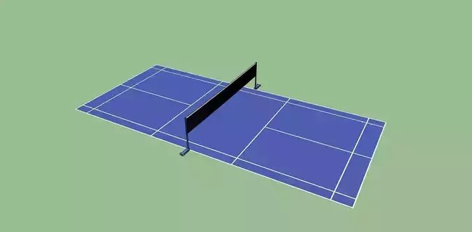 Pickleball court 3d model