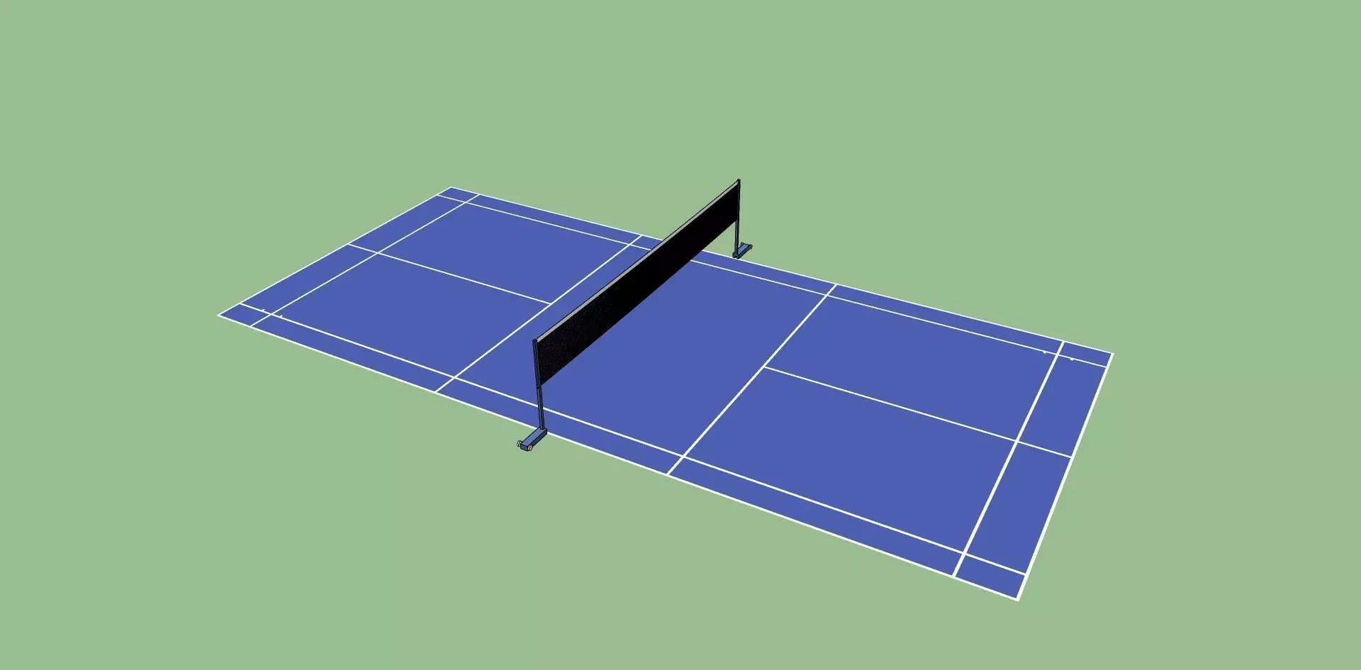 Pickleball court 3d model 3D model_0