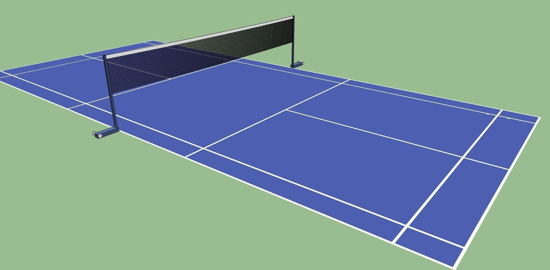 Pickleball court 3d model 3D model_2
