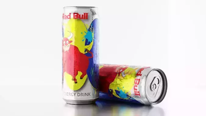 Can Red Bull OLD SCHOOL realistic 3D model 3D model