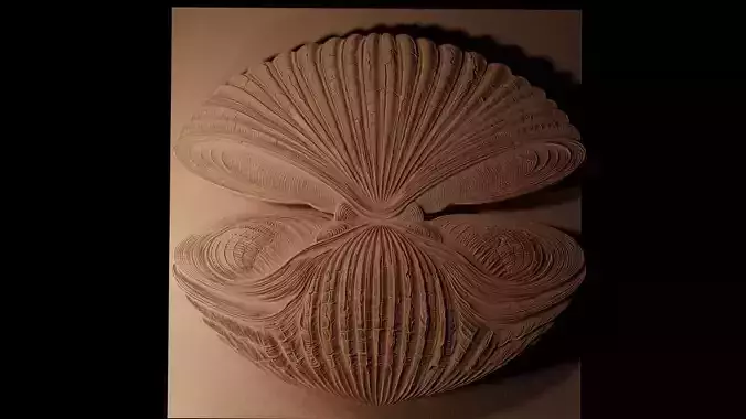Clam CNC 3d Print High Relief Sand Casting